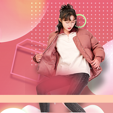 女孩女装秋冬上新毛衣连衣裙电商主图背景