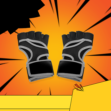运动户外攀登手套促销手绘主图背景