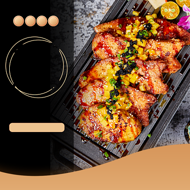 餐饮美食快餐主图背景