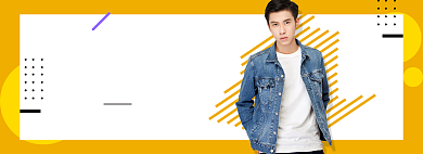 淘宝潮男秋季男装海报banner背景