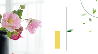 插花教程课程封面背景