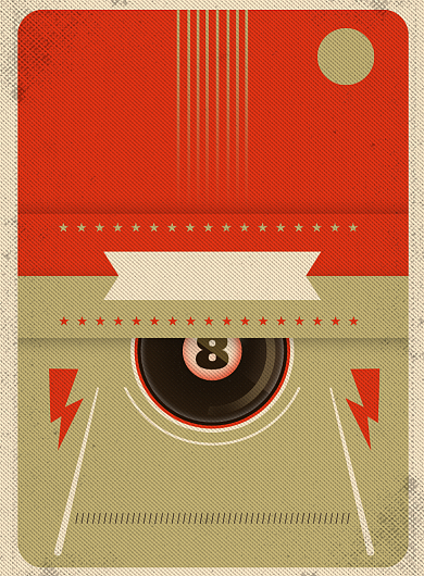 台球运动复古红色活动宣传海报背景