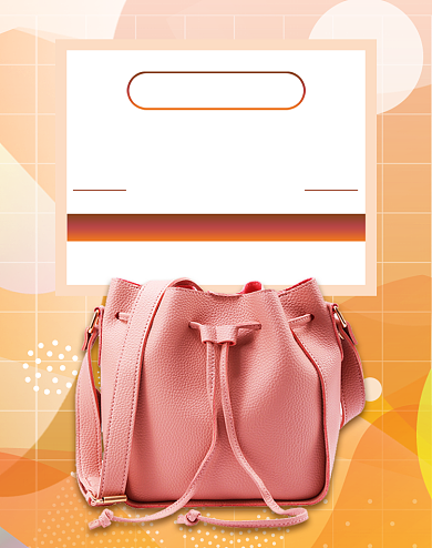 新势力周秋上新女士包包促销海报背景