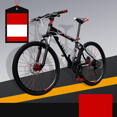 运动户外自行车简约下单立减促销主图背景