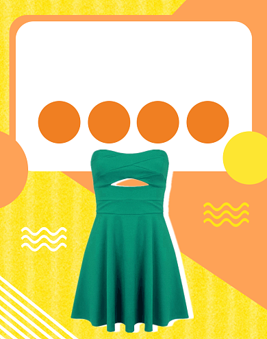 黄色秋上新女装连衣裙海报背景