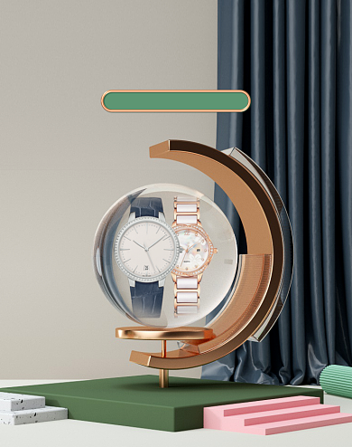 双十二珠宝C4D立体品质精选好物海报背景