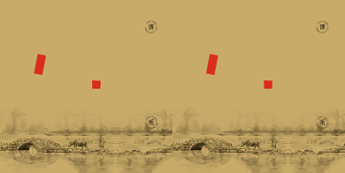 传统中国风香辣牛肉干食品手提袋包装背景