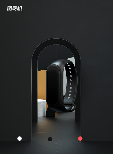 黑色大气智能手表海报背景