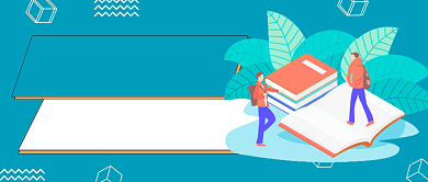 考研词汇知识分享卡通教育公众号首图背景