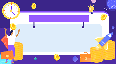 投资领红包插画广告banner背景