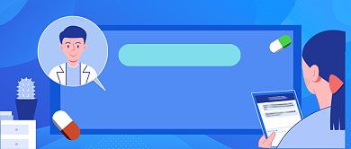 医疗在线手绘卡通公众号首图背景