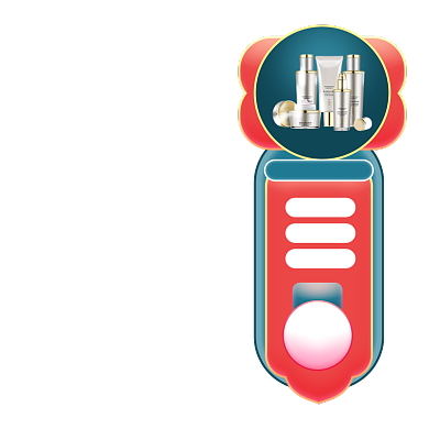 中国风双11美妆侧边栏导航促销直播背景