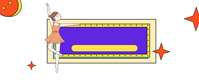 舞蹈学院简约插画公众号logo背景