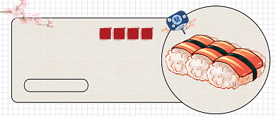 日系寿司美食新媒体配图背景