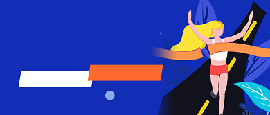 蓝色马拉松比赛体育运动公众号首图背景