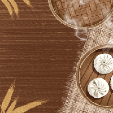 早茶必点复古插画公众号次图背景