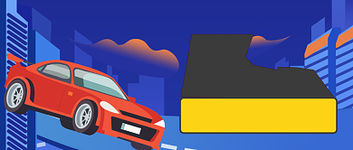 扁平手绘汽车交通测评公众号首图背景