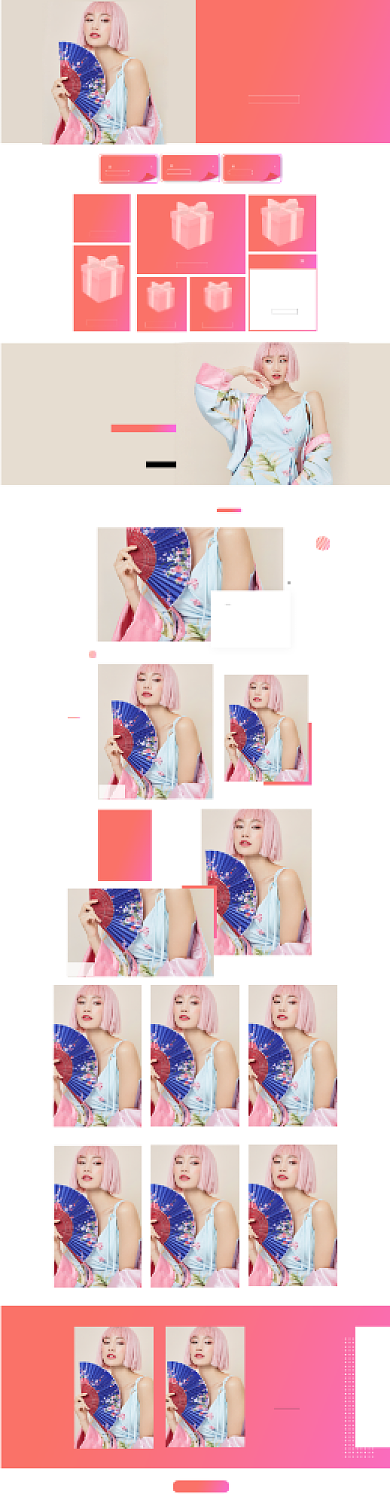 假发配饰女装配件配饰电商首页背景