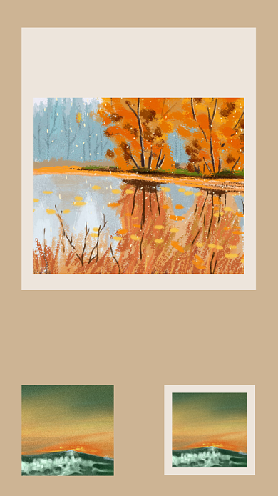 初秋温暖文艺山水文章配图背景