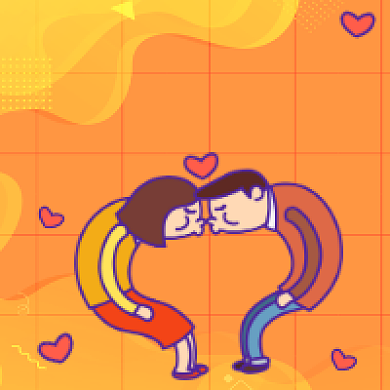 告白七夕情人节可爱插画公众号次图背景