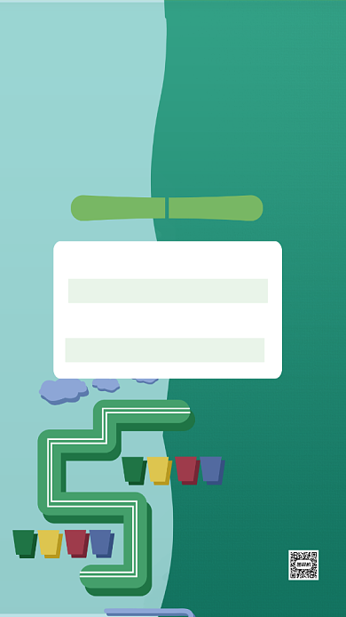 清洁地球日垃圾分类公益手机海报背景