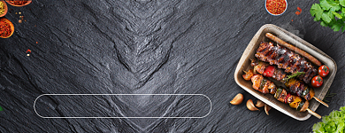 烧烤外卖平台店招海报背景