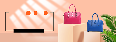 时尚女士包包手提包banner背景