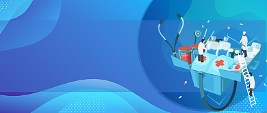 健康体检医疗健康扁平公众号首图背景