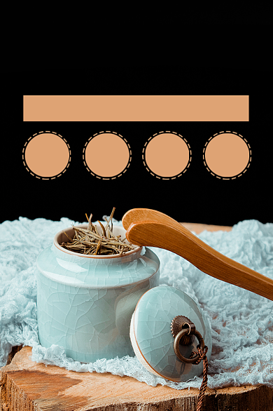 茶叶促销时尚简约电商主图背景