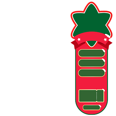 手绘风圣诞节导航直播图标背景