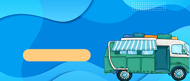 自驾旅游攻略手绘卡通公众号首图背景