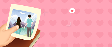 相片情人节照片情侣合照公众号首图背景