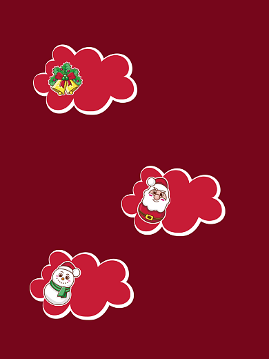 圣诞红色创意手持拍照KT板背景