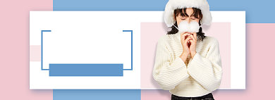秋季少女女装新品毛衣促销banner背景