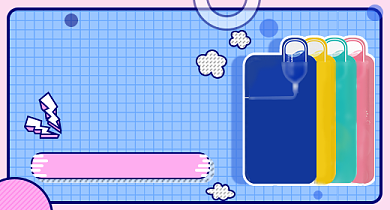 双十一可爱卡通风格愚人节面膜钻展背景