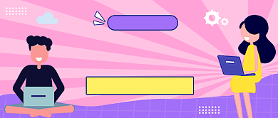 年终总结粉色扁平风公众号首图背景