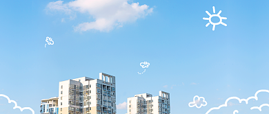 蓝色创意你好早安公众号首图背景