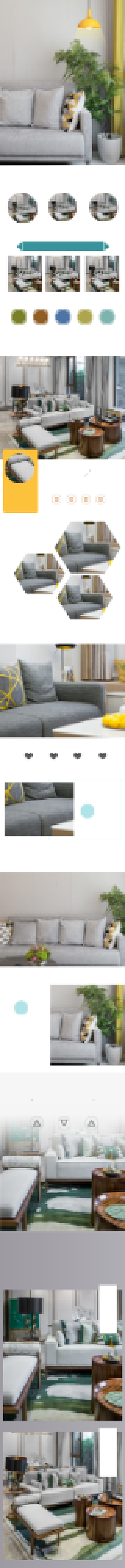 清新简约欧式布艺沙发详情页设计背景