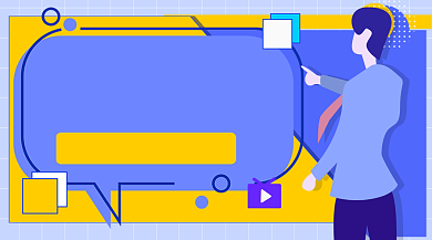 蓝色卡通运营新方法培训课程封面背景