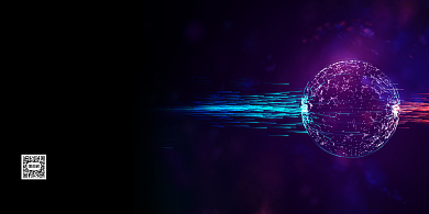 5G商务科技创新紫色炫彩印刷展板背景