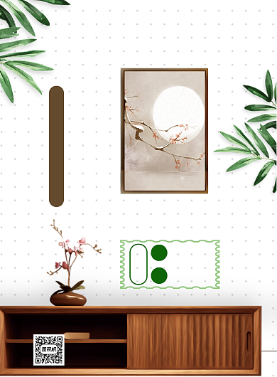 简约二手家居跳蚤市场印刷海报背景