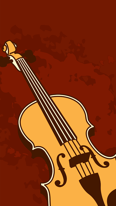 创意手绘小提琴培训海报背景