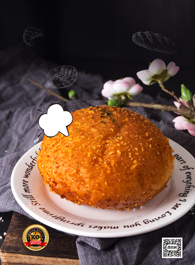 美味面包欧包西点美食餐饮海报背景