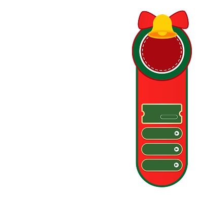 手绘风圣诞节导航直播图标背景