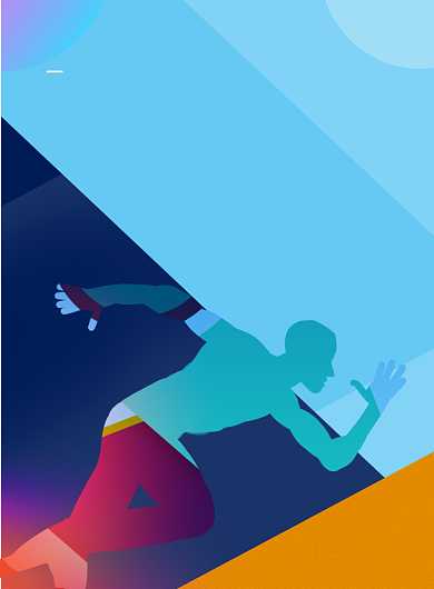 大气几何跨越新起点企业文化宣传海报背景