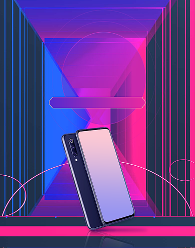 炫酷双十一预售狂欢手机宣传竖版海报背景