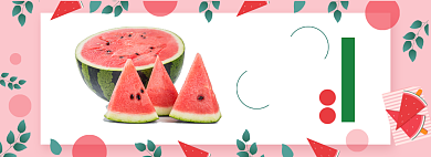 夏季西瓜水果促销banner背景