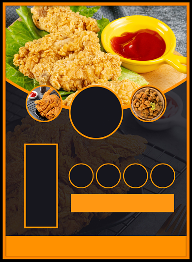 麻辣炸鸡美食促销宣传印刷海报背景