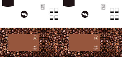 西方欧式插画浓香咖啡食品手提袋包装背景