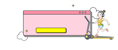 跑步健身简约插画公众号logo背景